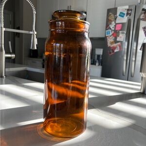Hearth and hand Magnolia Amber Glass Jar with Lid